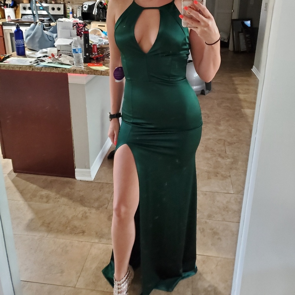 Formal Green Satin Gown